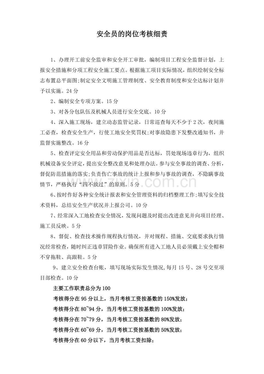 安全员、施工员、技术员-岗位职责考核表.doc_第2页