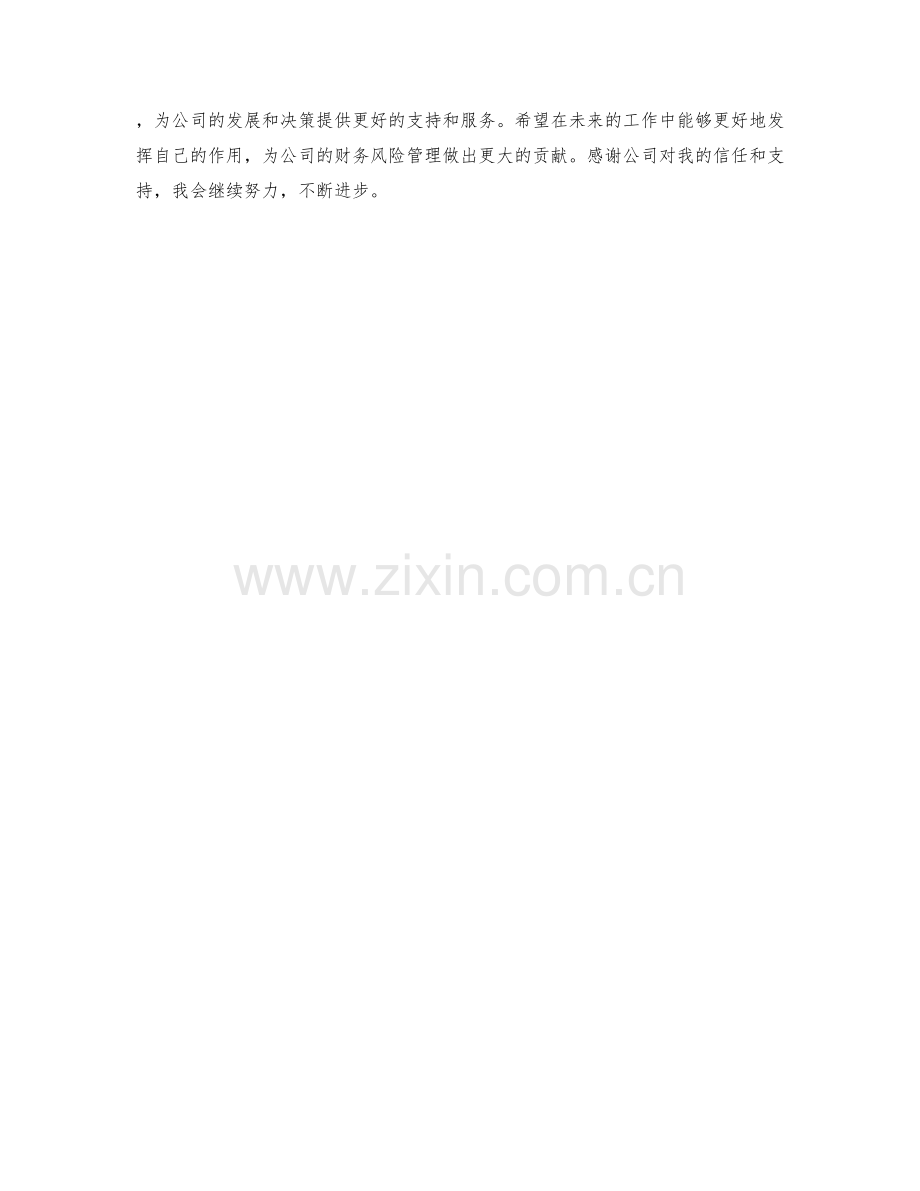 财务风险分析师月度工作总结.docx_第2页
