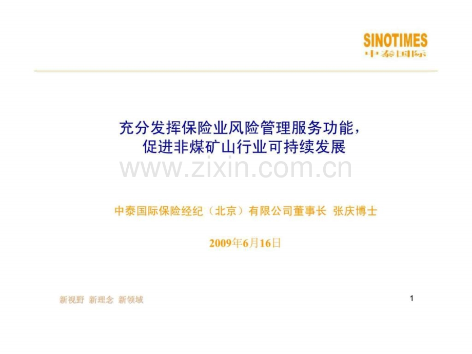 充分发挥保险业风险管理服务功能促进非煤矿山行业可持续发展34.pptx_第1页