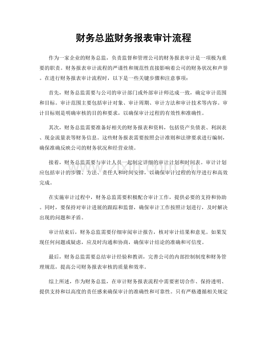 财务总监财务报表审计流程.docx_第1页