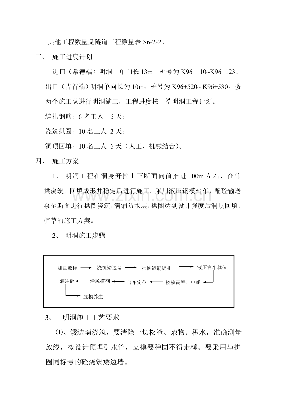 709梅子潭隧道明洞工程施工组织设计.docx_第2页