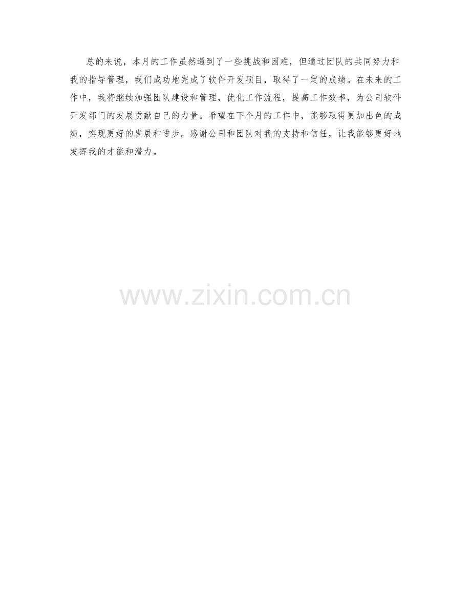 软件开发董事月度工作总结.docx_第2页