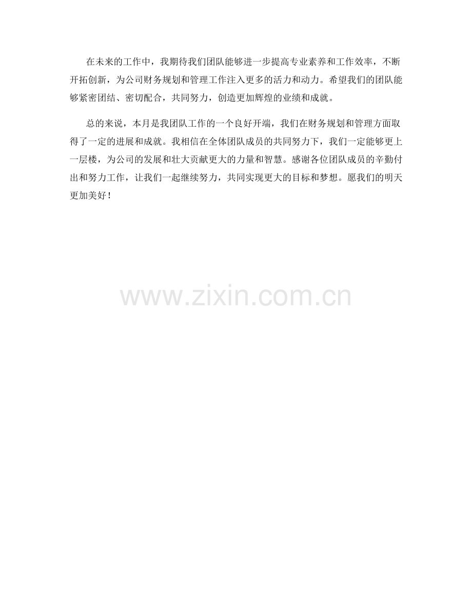 财务规划管理总监月度工作总结.docx_第2页