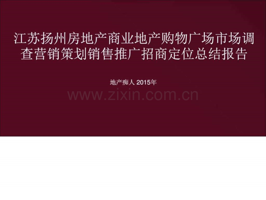 房地产商业地产购物广场市场调查营销策划销售推广招.pptx_第1页