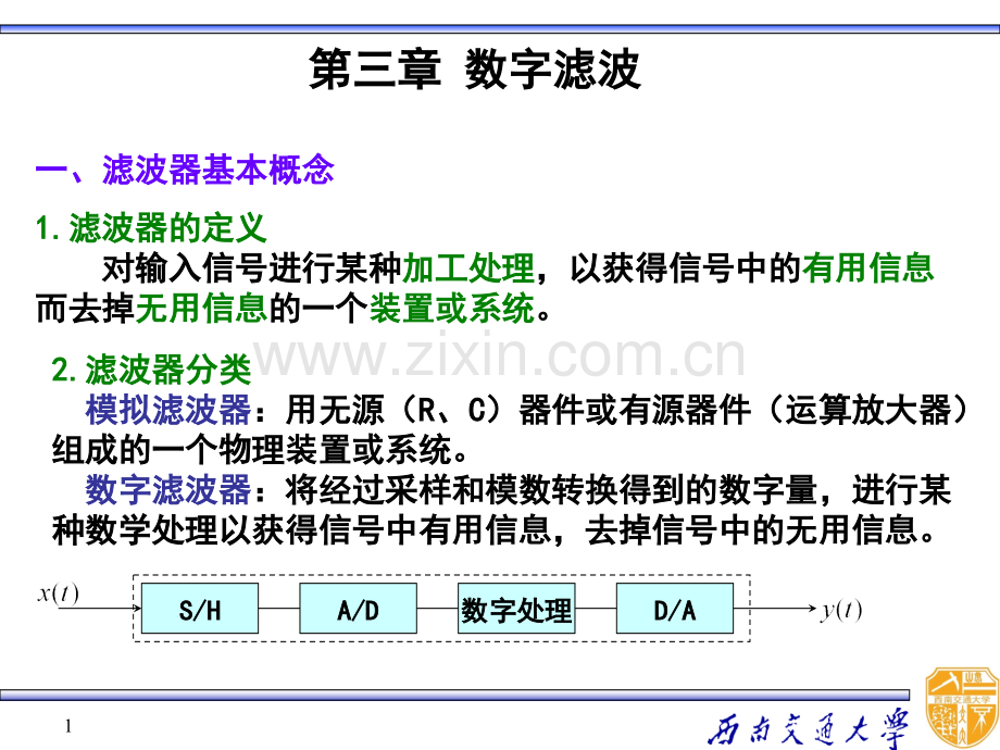微机继电保护数字滤波.pptx_第1页