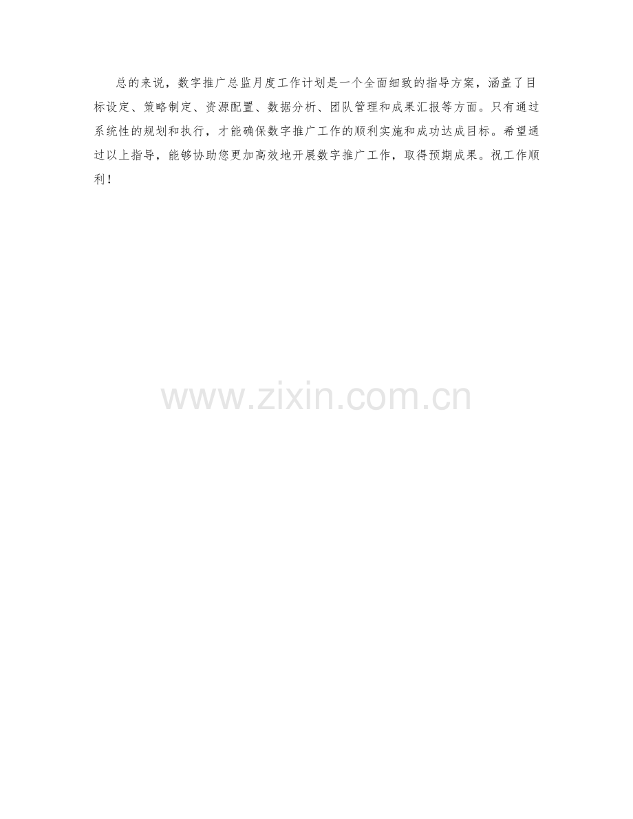 数字推广总监月度工作计划.docx_第2页