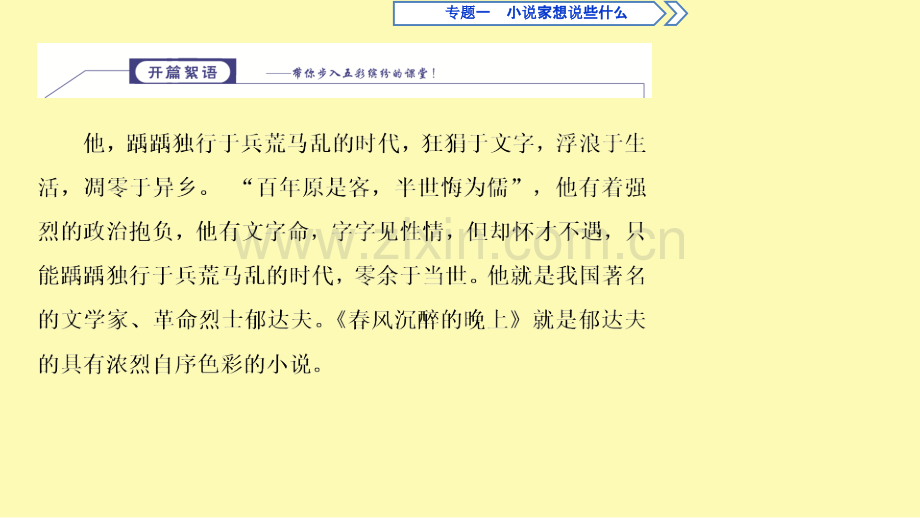 高中语文专题一小说家想说些什么第2课春风沉醉的晚上课件苏教版选修短篇小说蚜.ppt_第2页