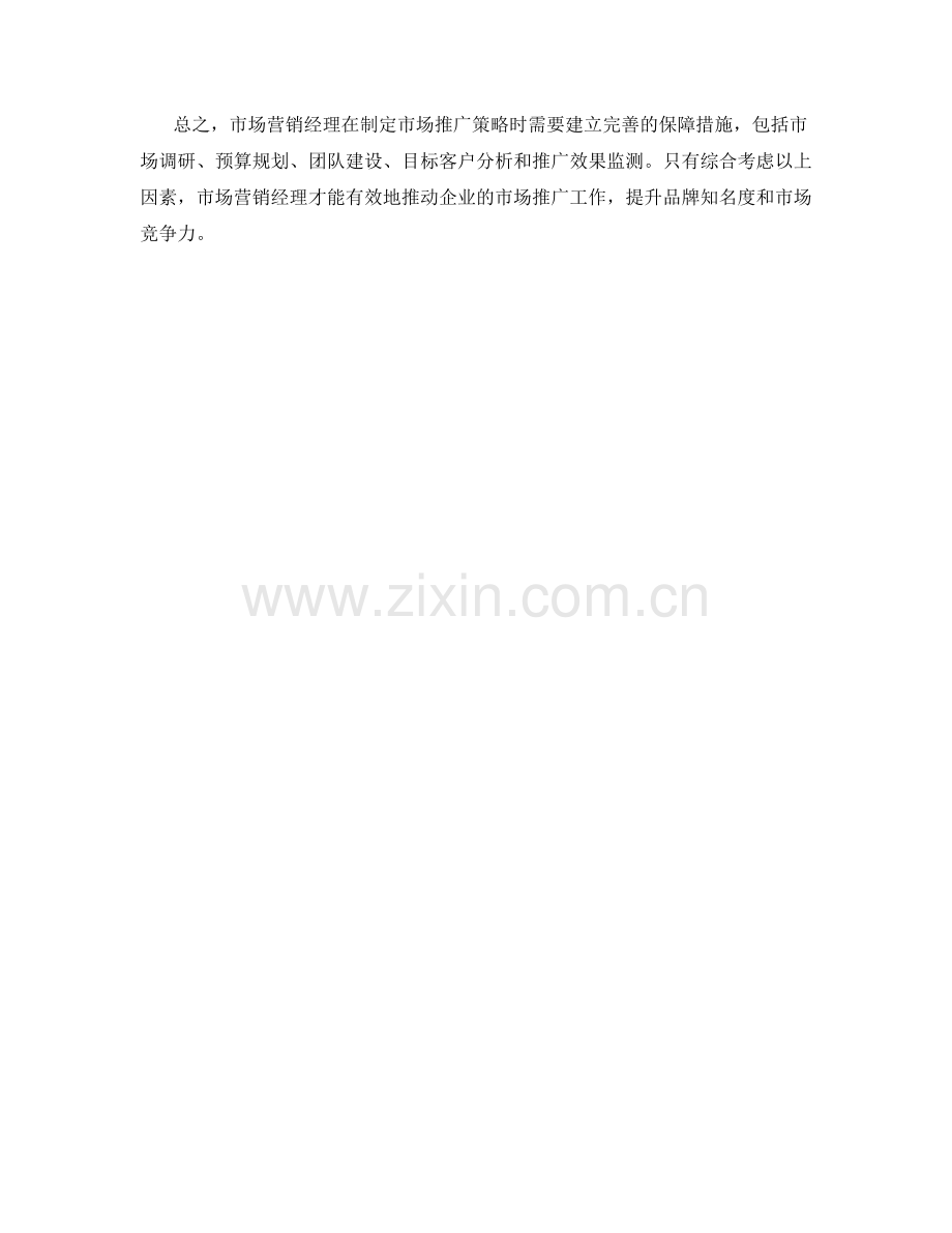 市场营销经理保障措施及市场推广策略.docx_第2页