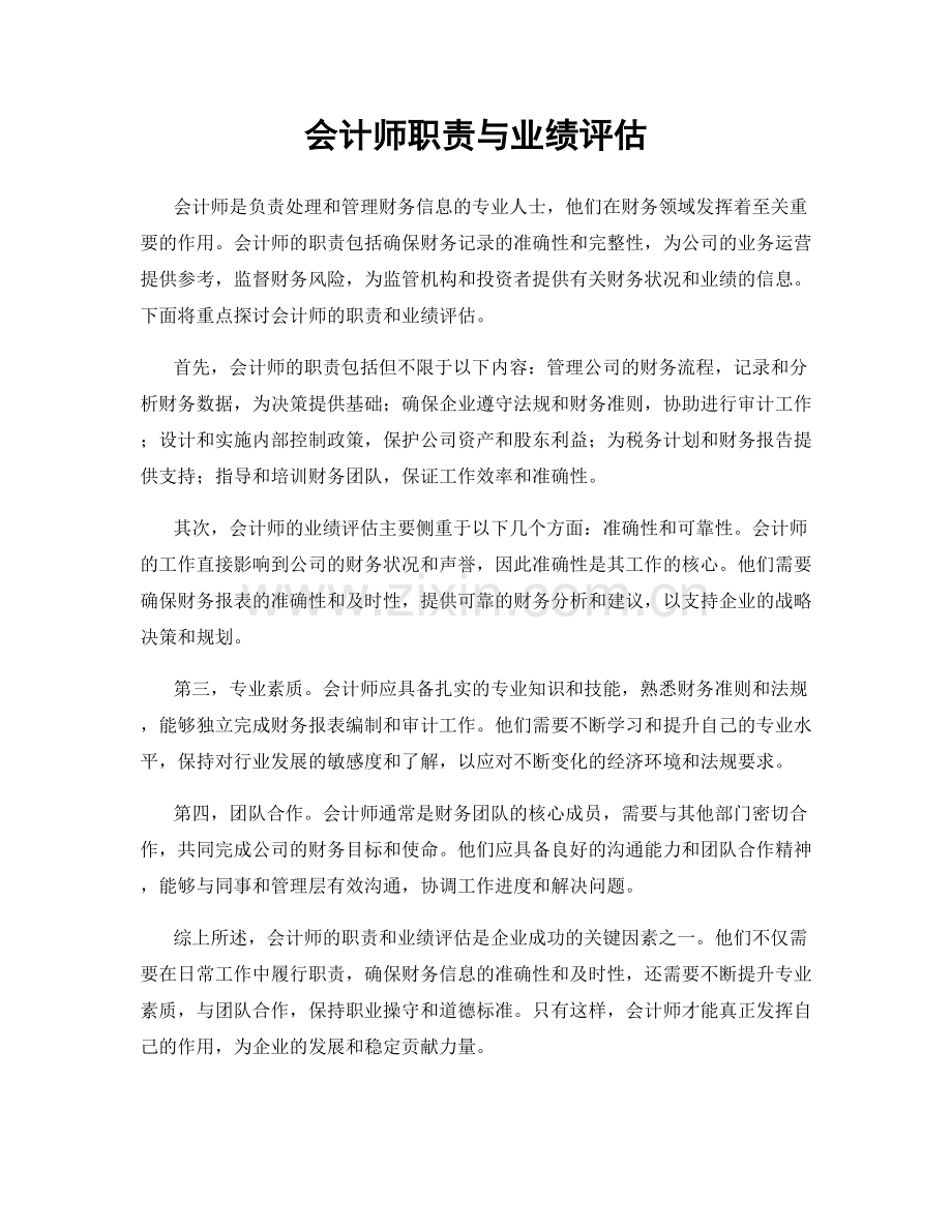 会计师职责与业绩评估.docx_第1页