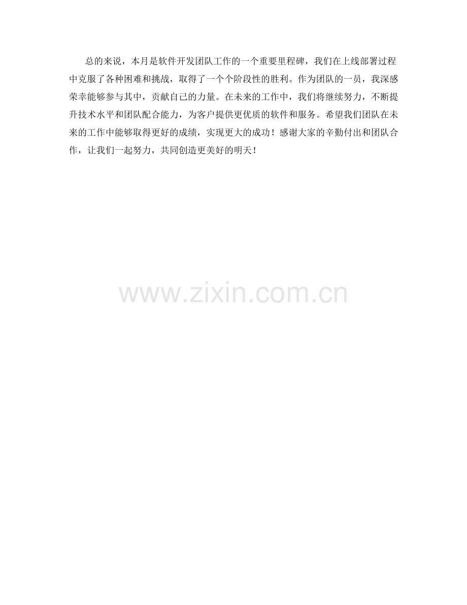 软件开发上线部署月度工作总结.docx_第2页