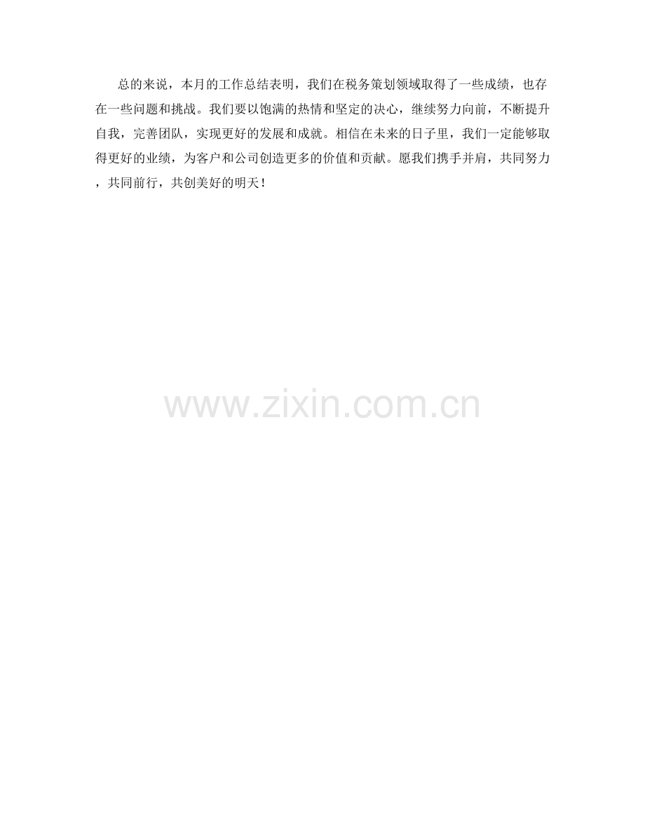 税务策划师月度工作总结.docx_第2页