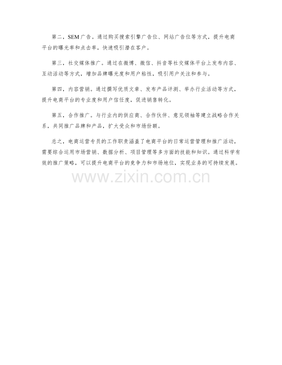 电商运营专员工作职责与推广策略.docx_第2页