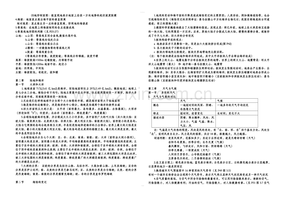 七年级上册地理复习提纲(1).doc_第2页