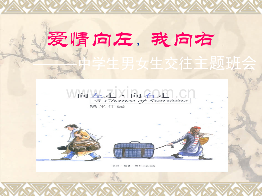 爱情向左-我向右———中学生男女生交往主题班会.ppt_第1页