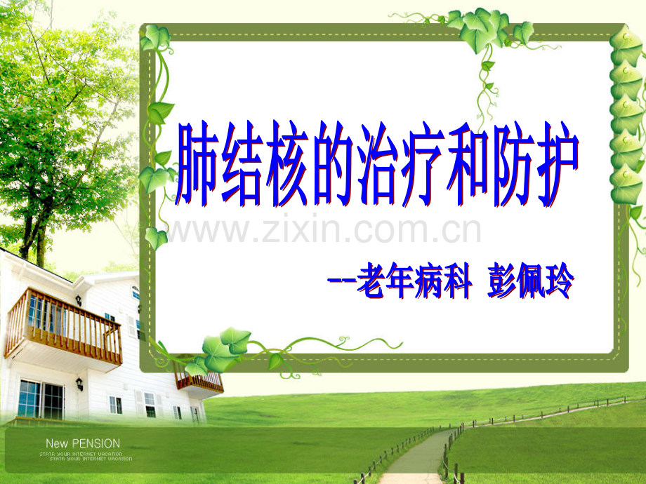 肺结核治疗及防护PPT课件.ppt_第1页