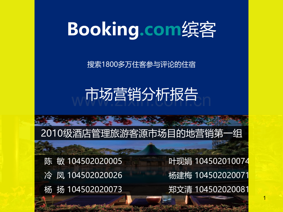 Booking分析报告PPT课件.ppt_第1页