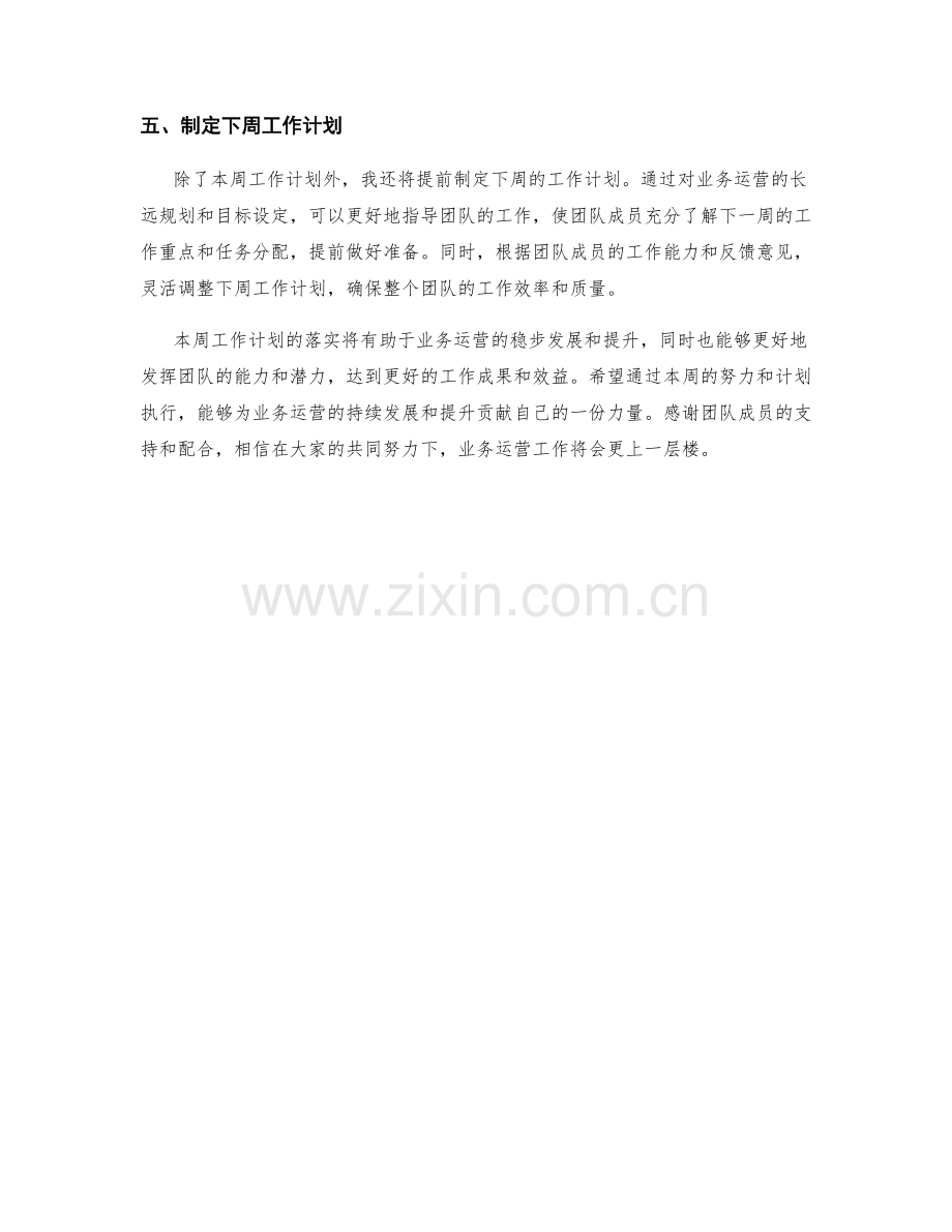 业务运营执行经理周工作计划.docx_第2页
