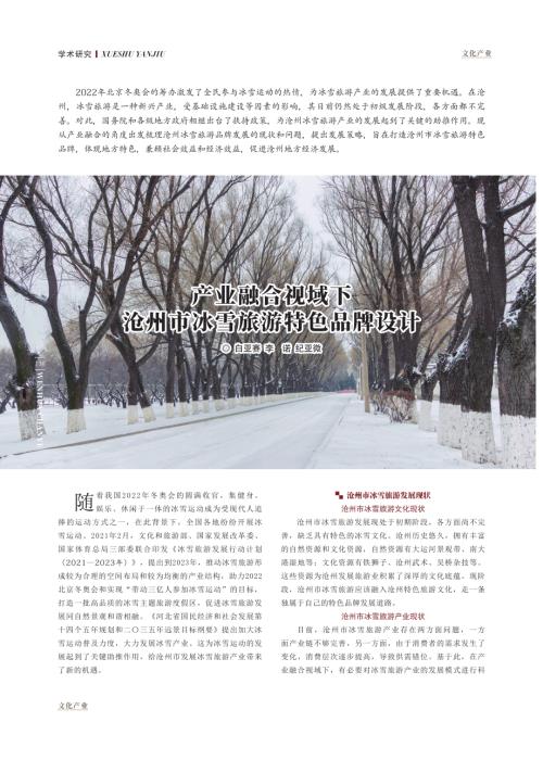 产业融合视域下沧州市冰雪旅游特色品牌设计.pdf