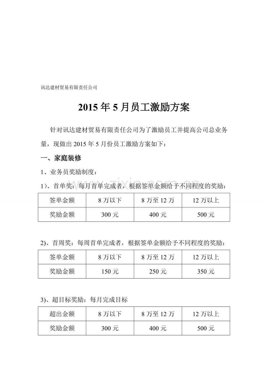 2015年5月激励制度.doc_第1页