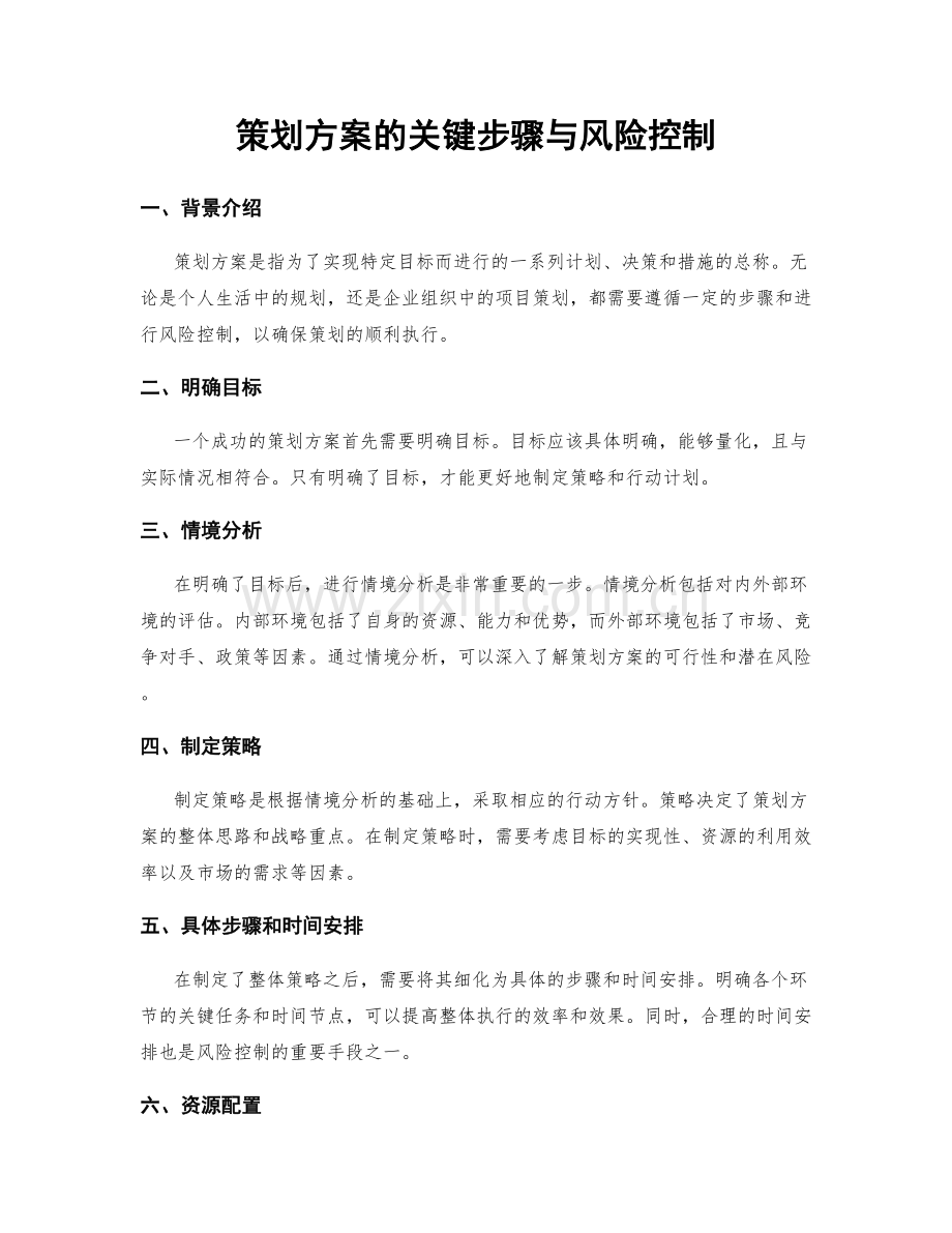 策划方案的关键步骤与风险控制.docx_第1页