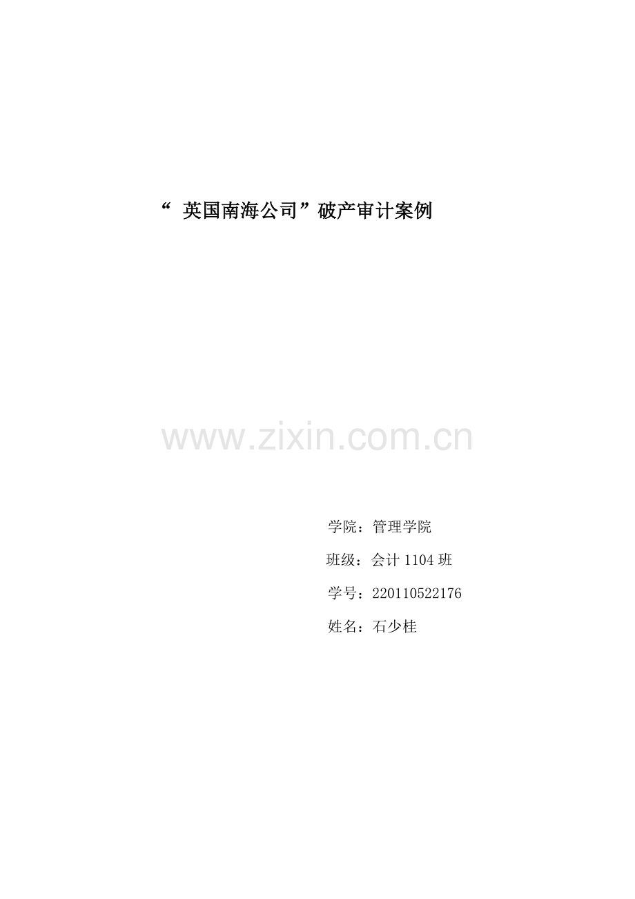 南海公司案例分析审计作业.doc_第1页