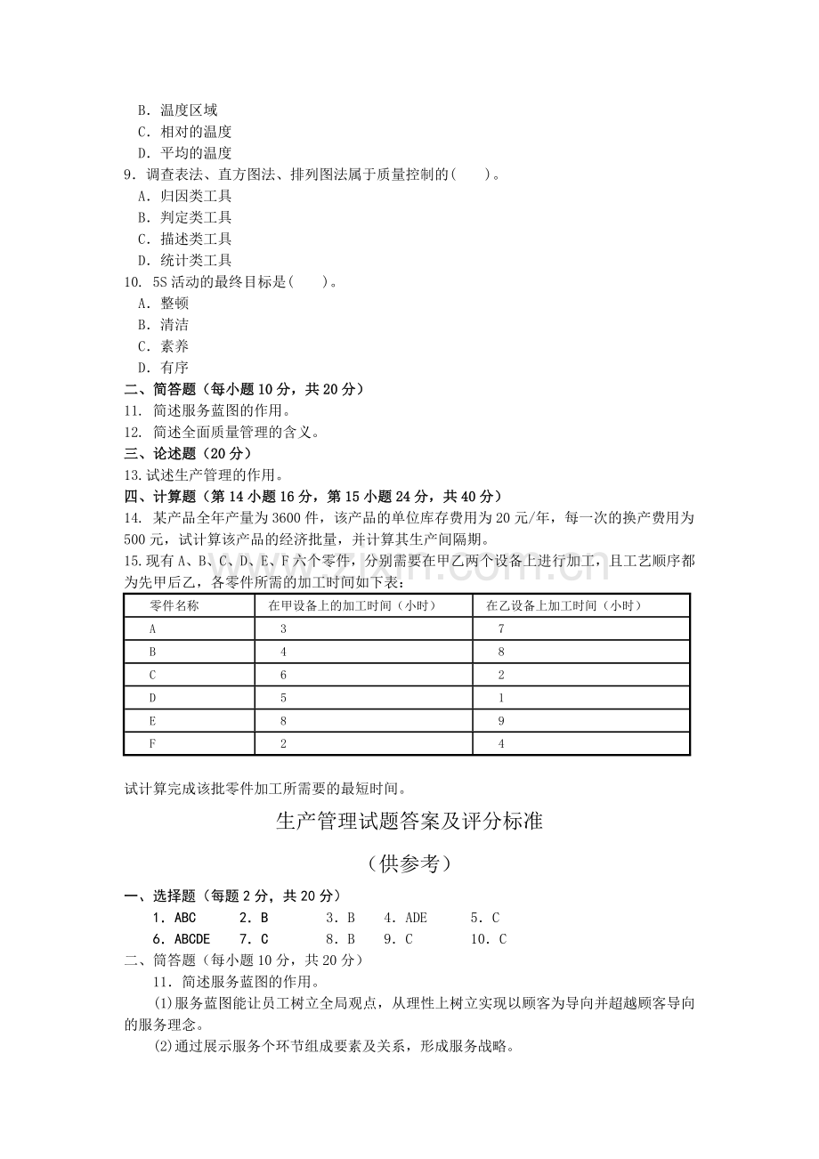 中央广播电视大学生产管理真题.doc_第2页