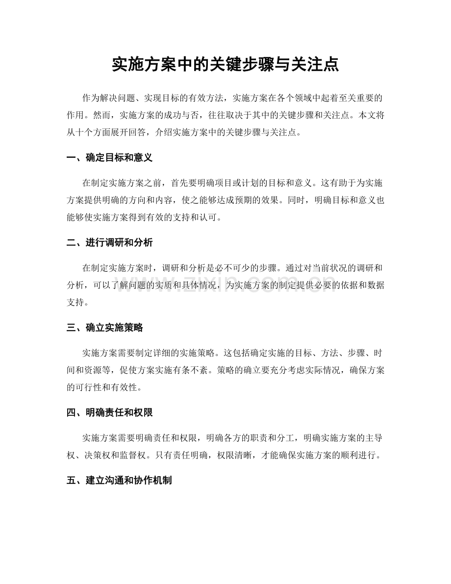 实施方案中的关键步骤与关注点.docx_第1页