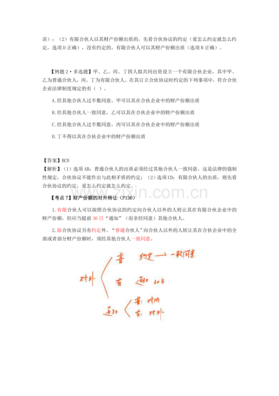 2016年CPA考试《经济法》考点解读第05章-合伙企业法律制度04.doc_第2页