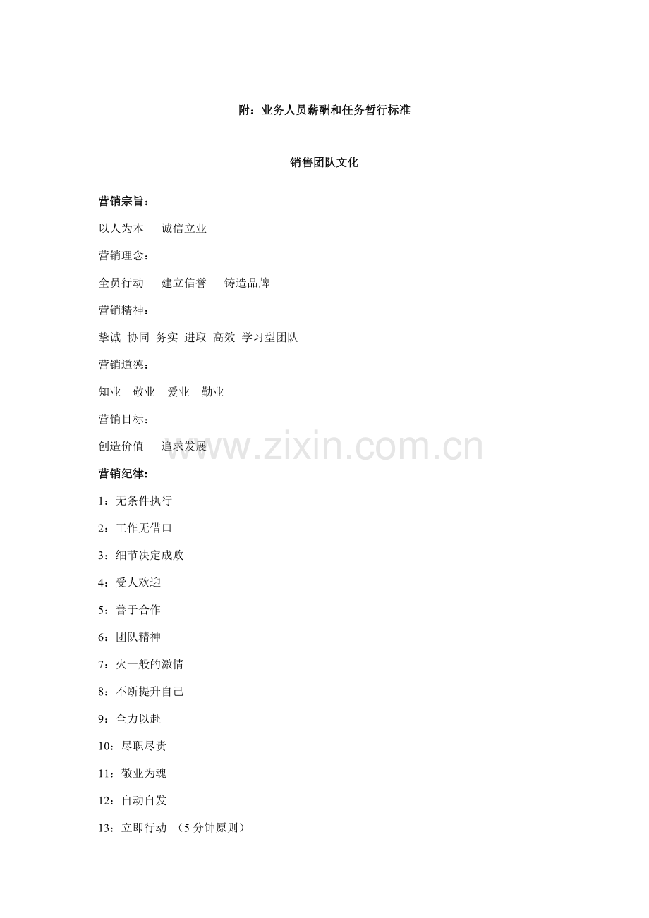 混凝土公司业务人员管理制度、规定、常用表格、薪酬核算办法.docx_第1页