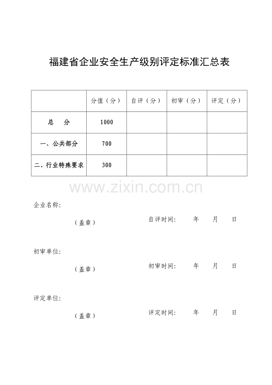 福建省企业安全生产级别评定标准..doc_第1页