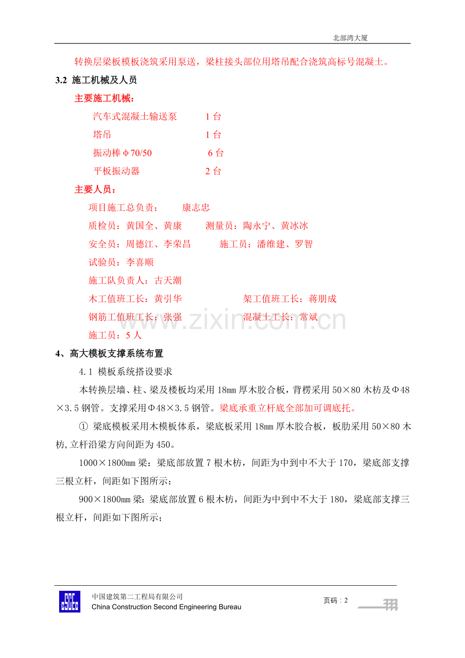 转换层高大模板支撑体系施工方案.doc_第2页