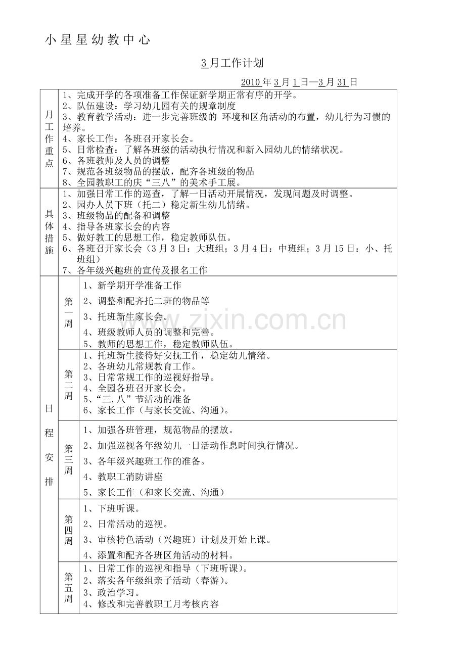 园长月工作计划总结.doc_第1页