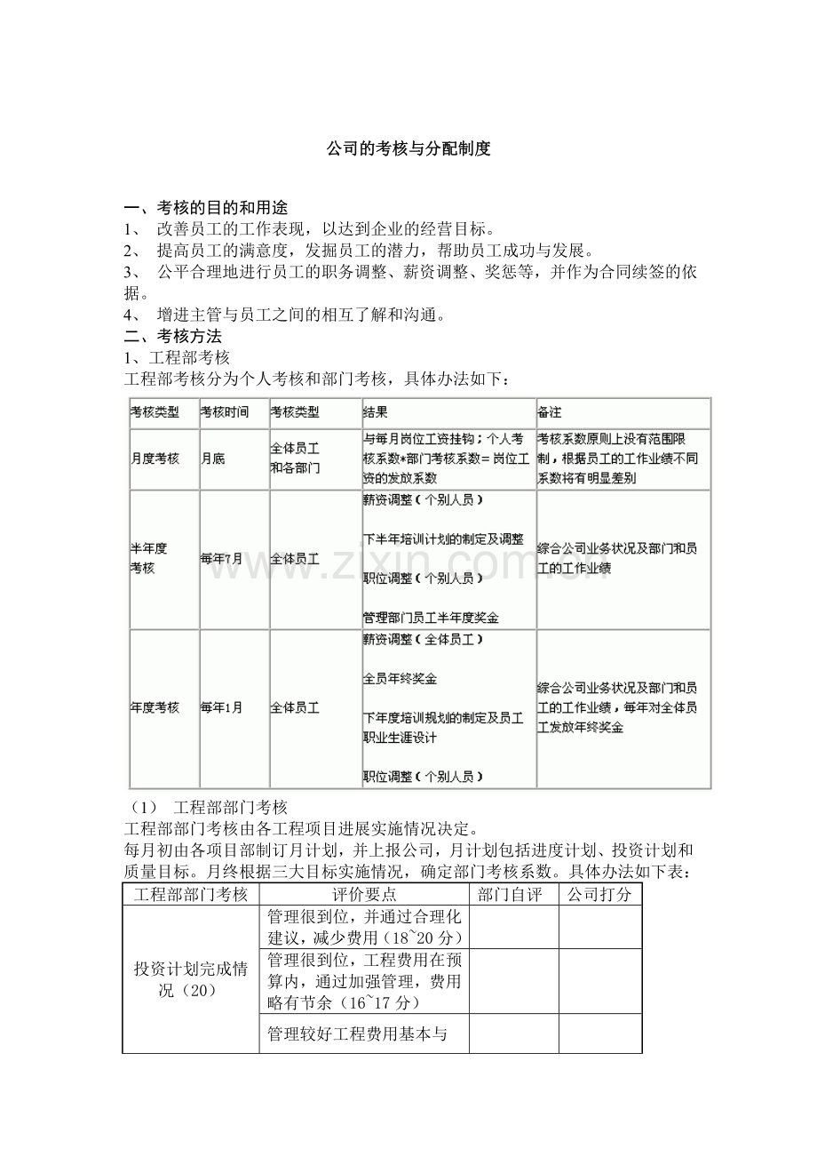 公司的考核与分配制度new.doc_第1页