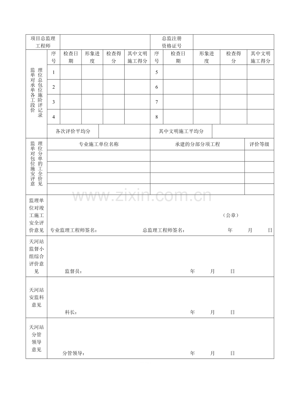 单位工程竣工施工安全评价申报表.doc_第2页