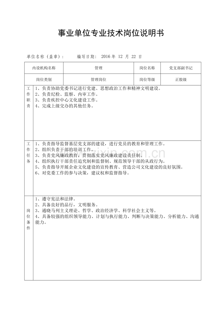 2017年县疾控中心岗位说明书.doc_第2页