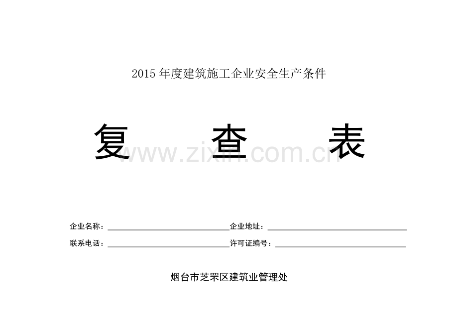 安全生产复查施工企业表格(二)..doc_第1页