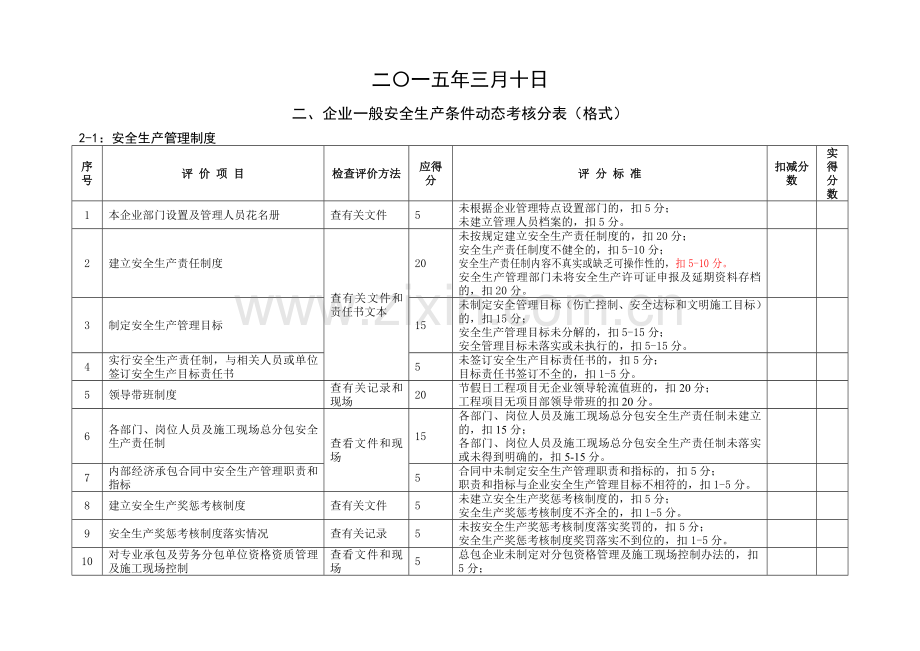 安全生产复查施工企业表格(二)..doc_第2页