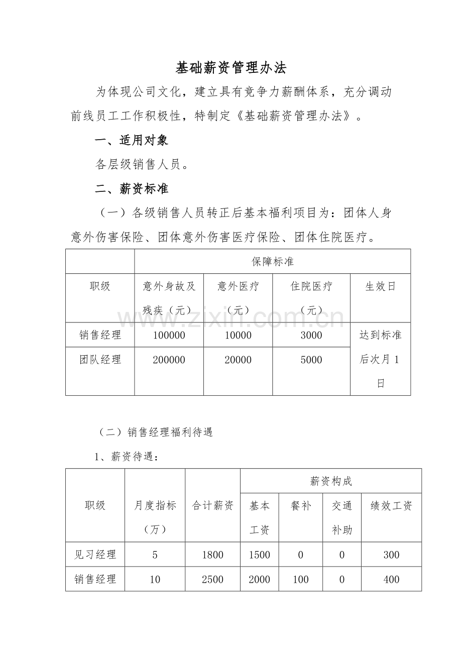 2017年基础薪资管理办法.doc_第1页