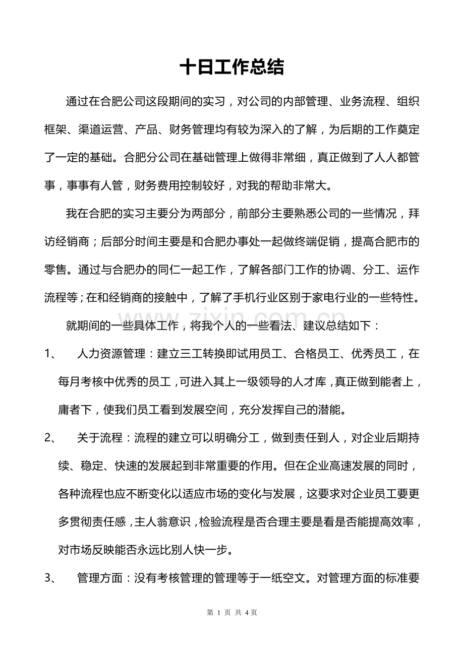 十日工作总结.doc_第1页
