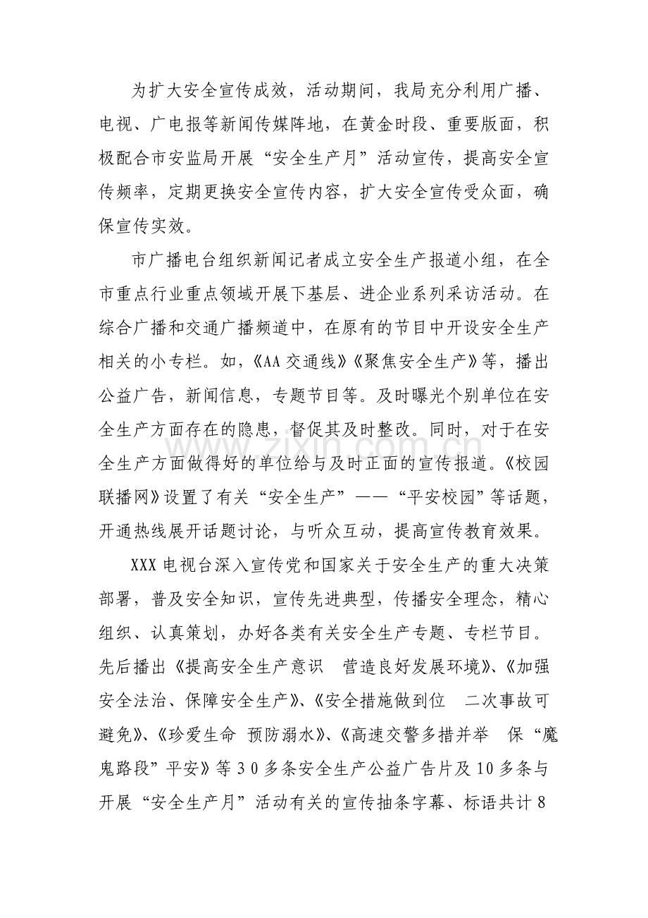 XXX文化广电新闻出版局安全生产月总结.doc_第2页