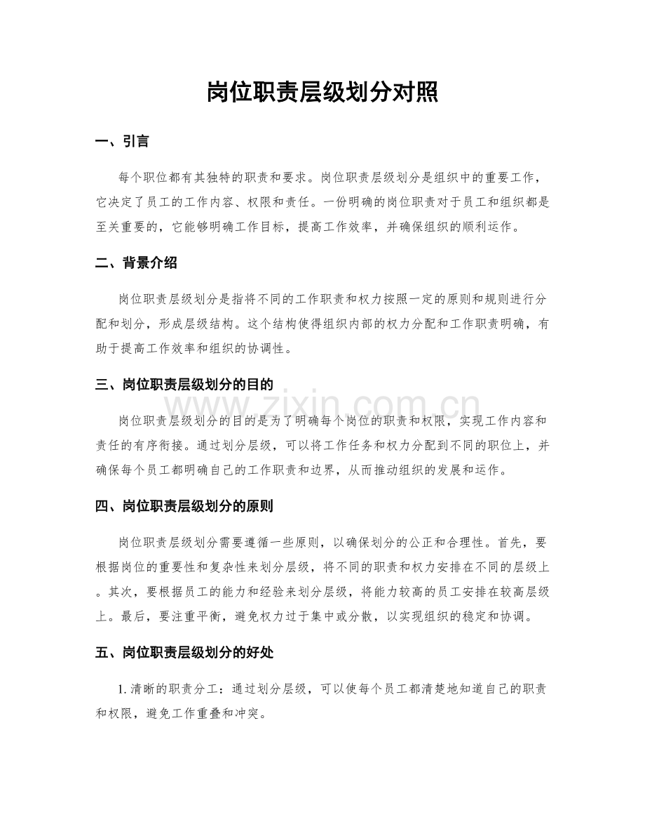 岗位职责层级划分对照.docx_第1页
