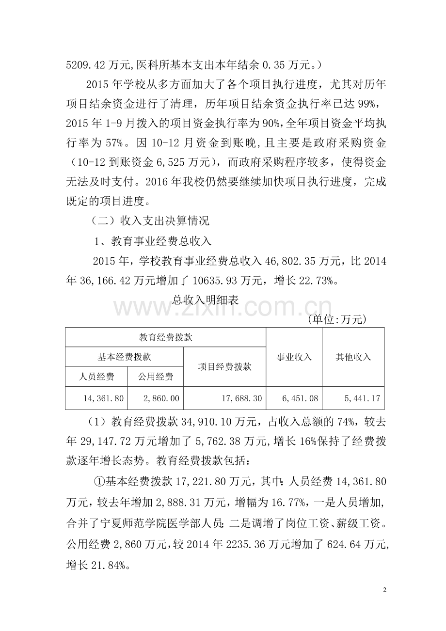 宁夏医科大学财务决算报告.doc_第2页