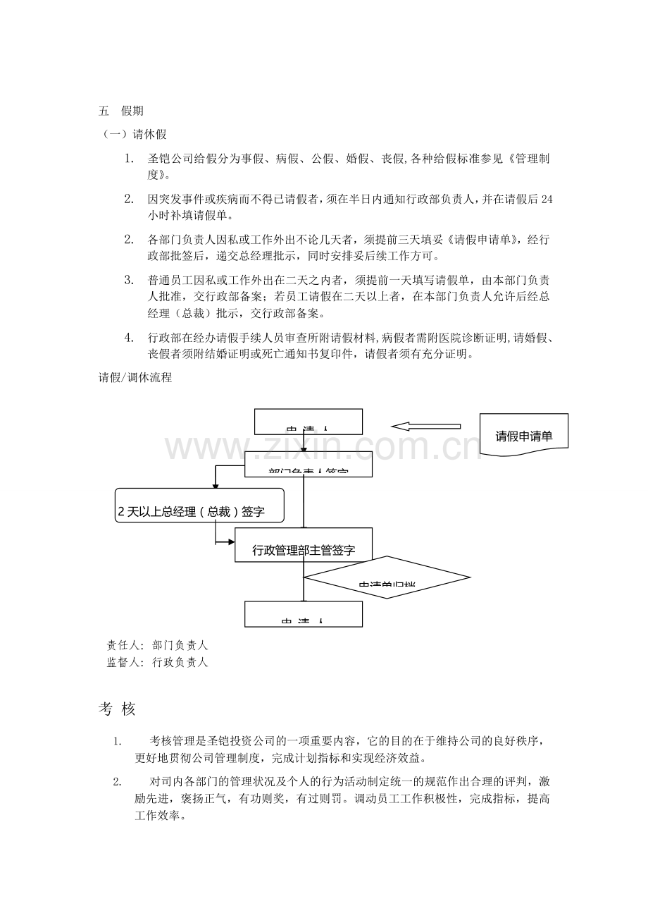 投资公司考勤考核核薪奖罚制度.doc_第2页