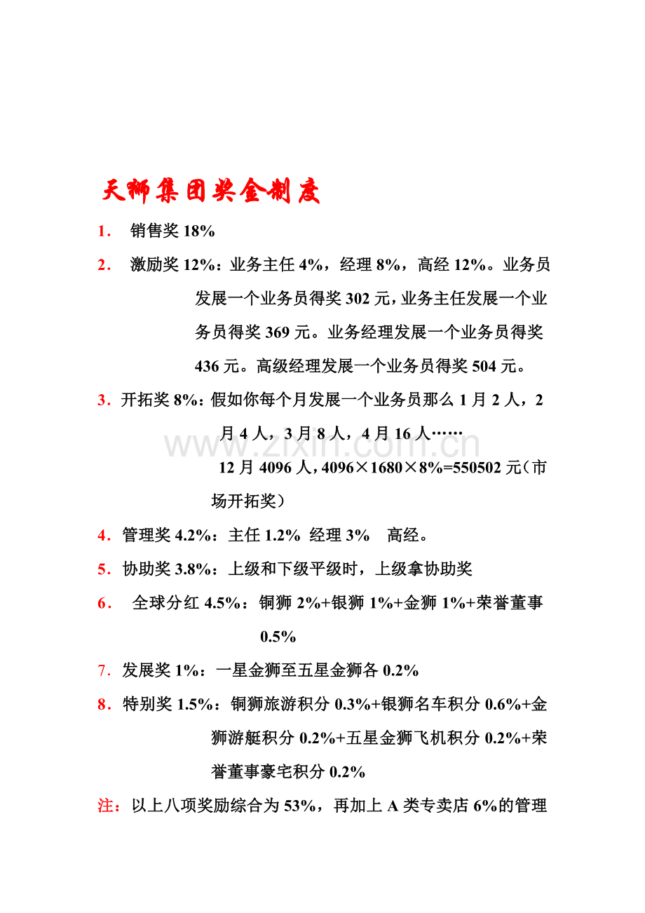 天狮奖金制度.doc_第1页