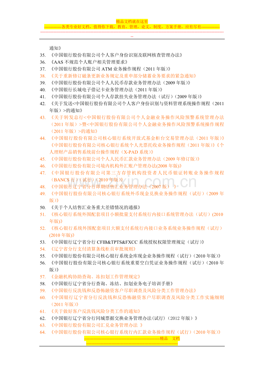 相关业务规章制度清单.doc_第2页