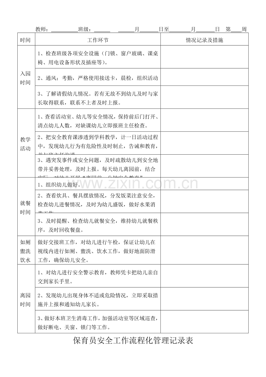安全工作流程化管理记录表2018.doc_第2页