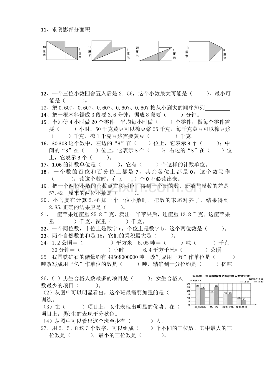 苏教版五年级数学上册易错题.doc_第2页