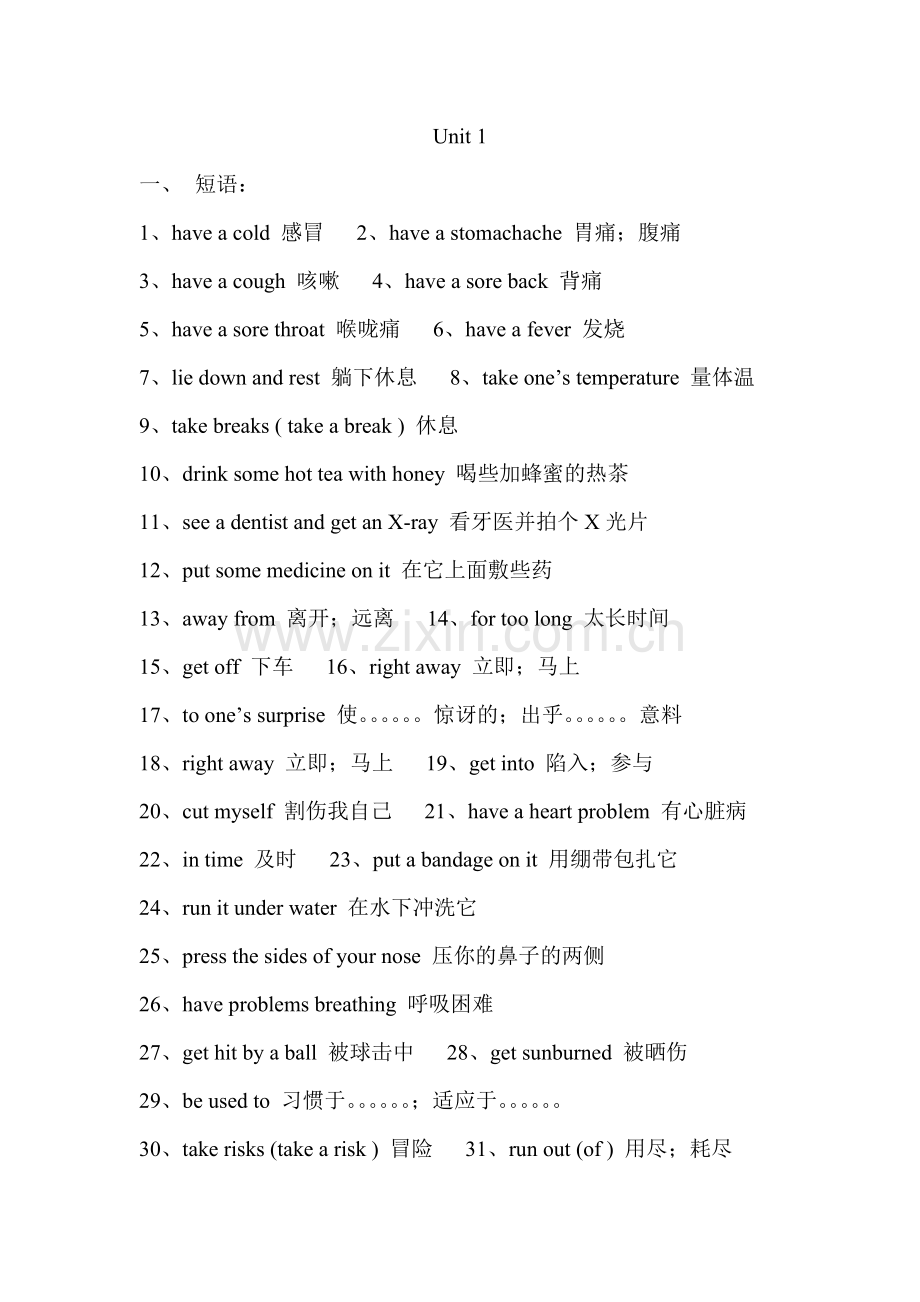 八年级下册英语Unit1知识点.doc_第1页