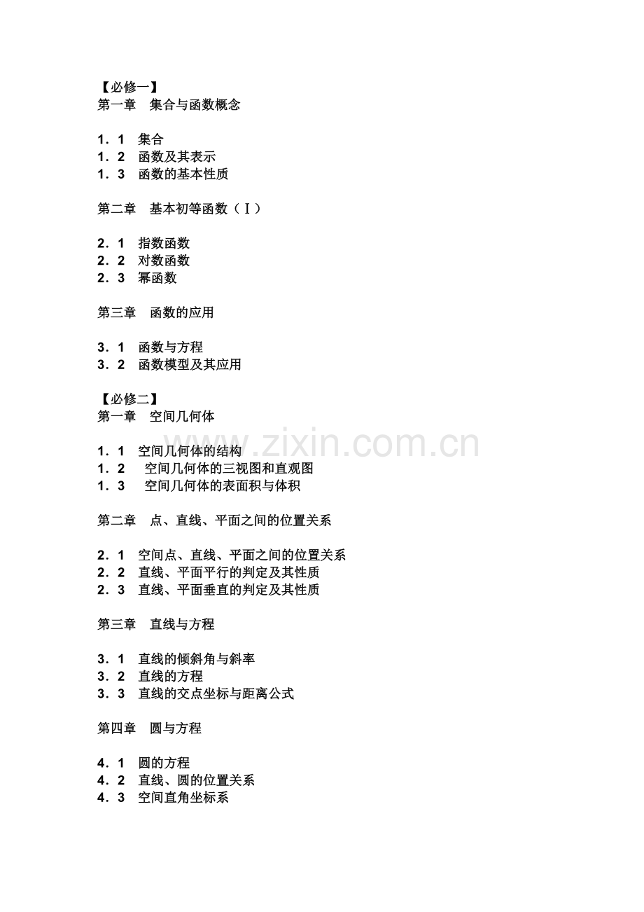 高中数学各章节内容.doc_第1页
