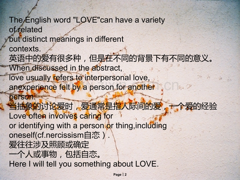 爱是什么(英语演讲PPT).ppt_第2页